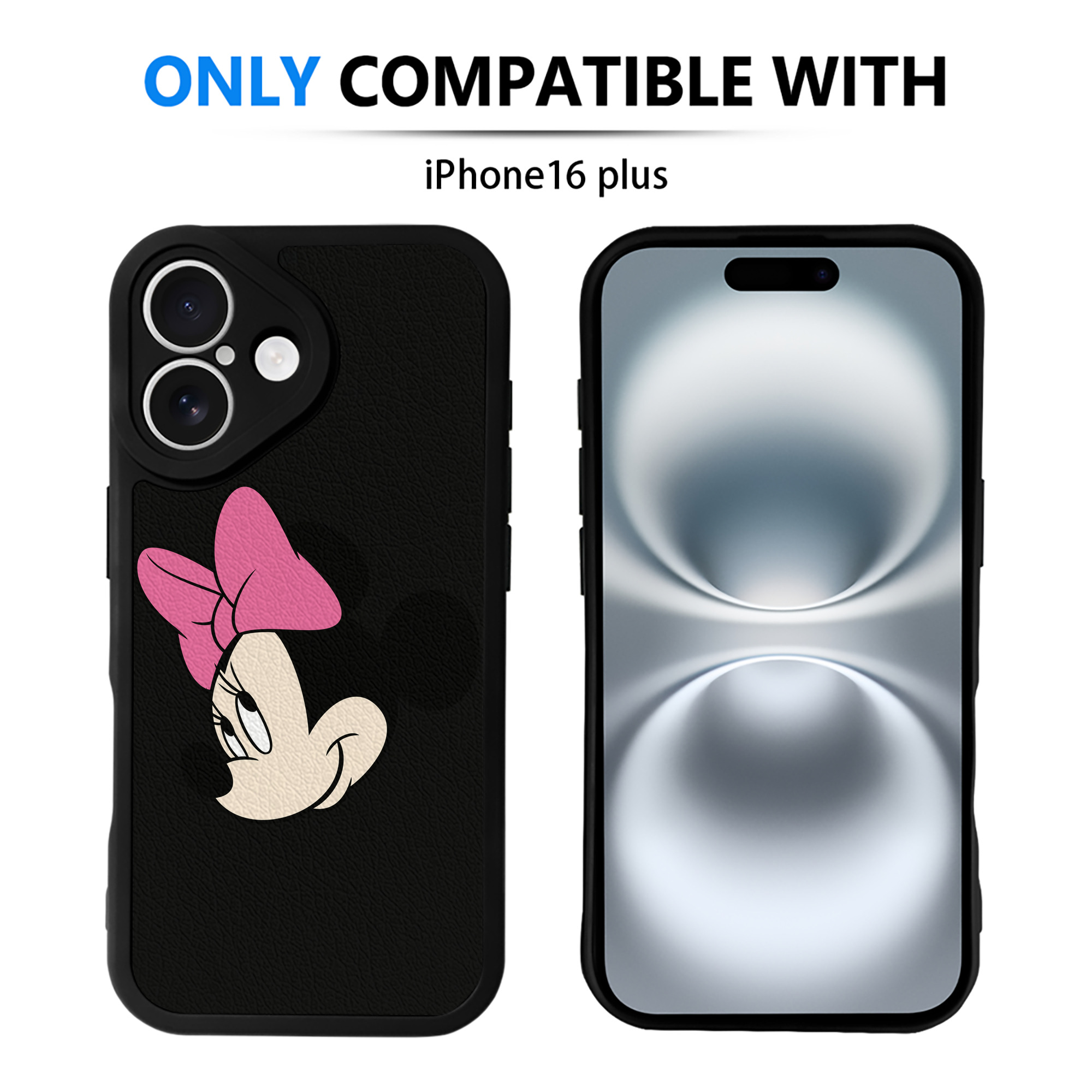 （画像用） ミッキーマウス Mickey Mouse 【iPhone 16シリーズ対応】シリコンスマホケース（レザー調） 材質：シリコン